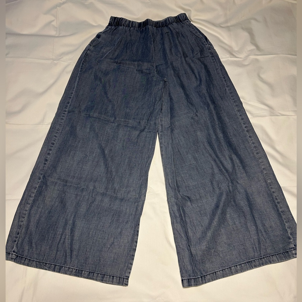 Wide Leg Denim Pants - Picture 3 of 6